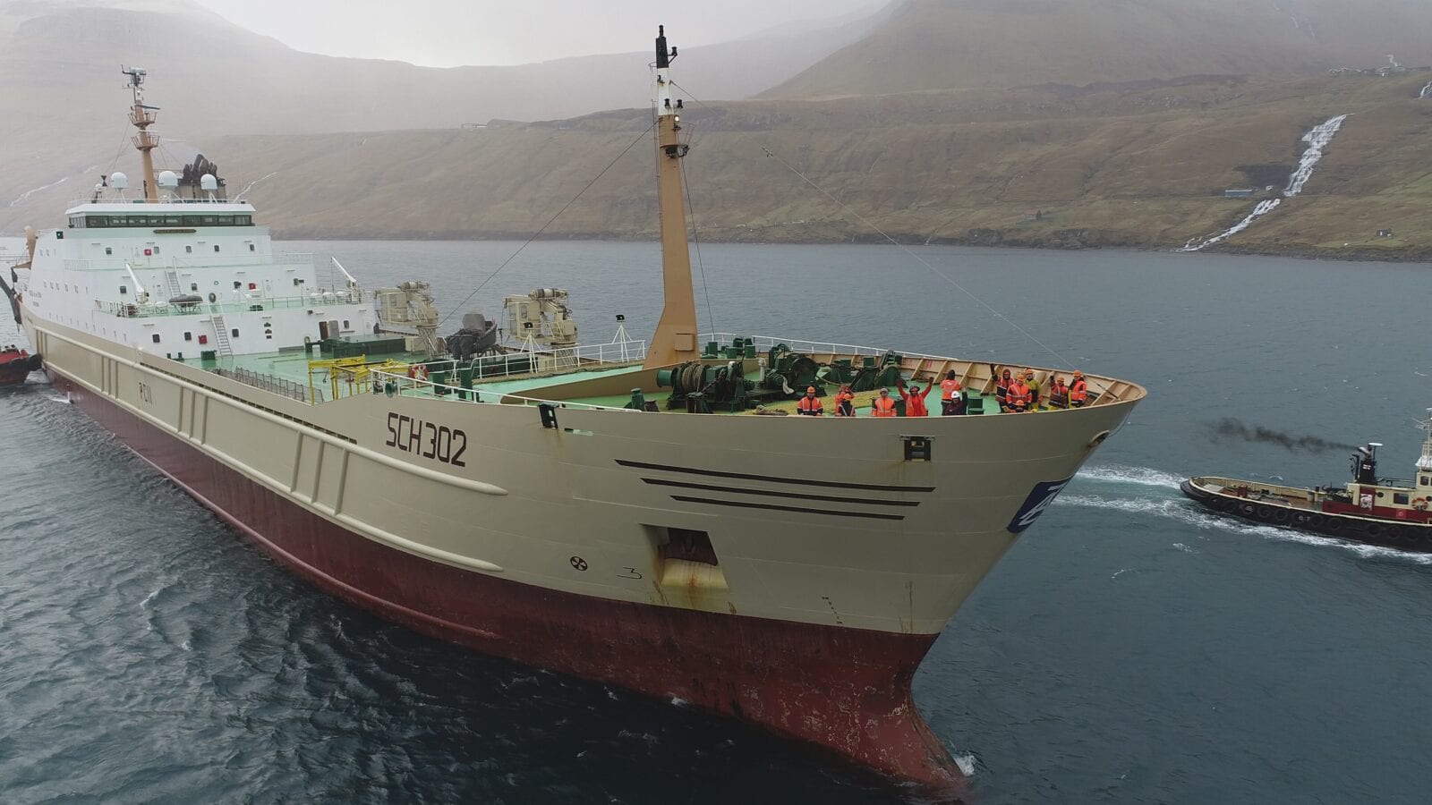 Dutch giant trawler Willem van der Zwan in Fuglafjørður, Faroe Islands