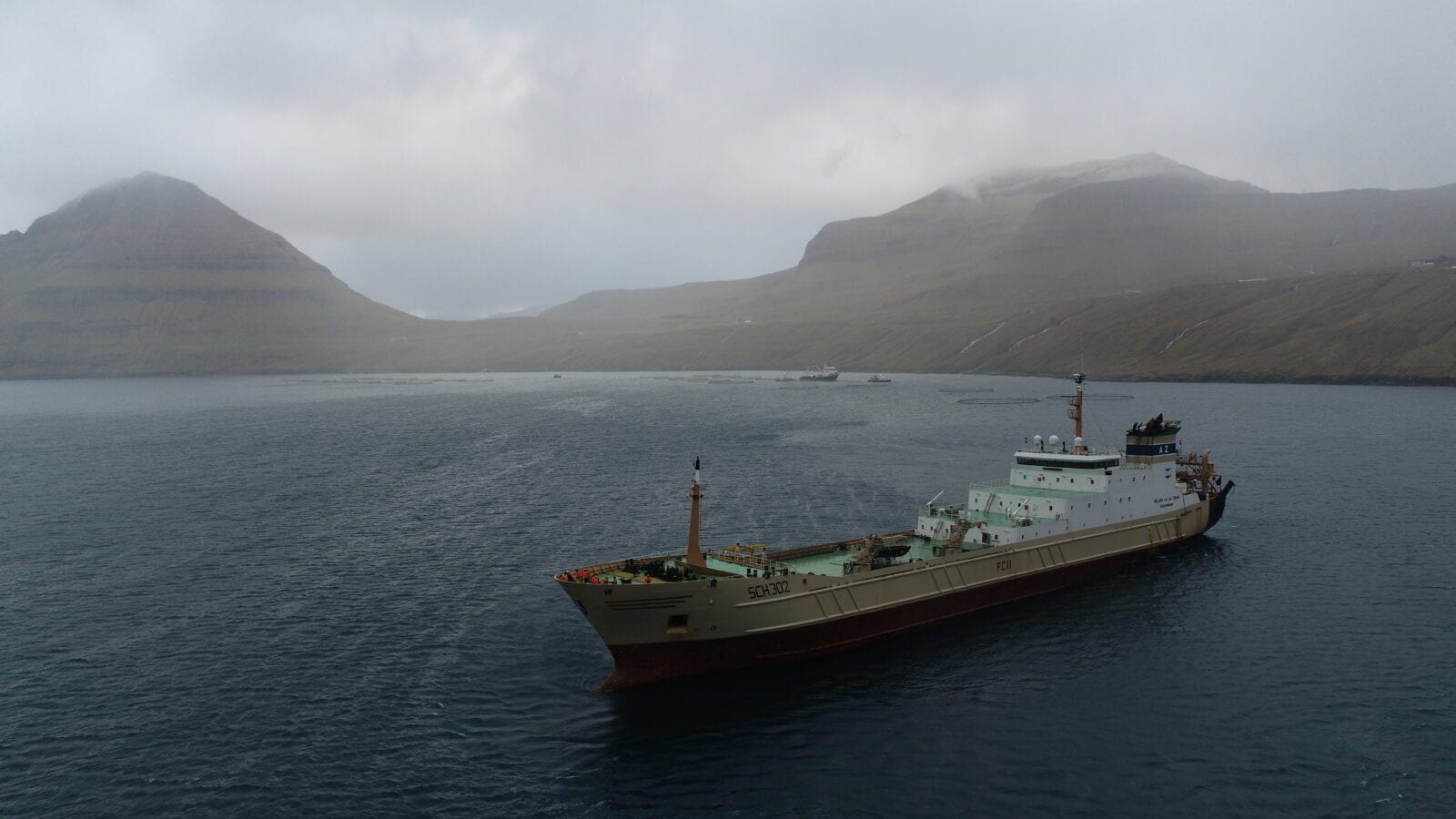 Dutch giant trawler Willem van der Zwan in Fuglafjørður, Faroe Islands