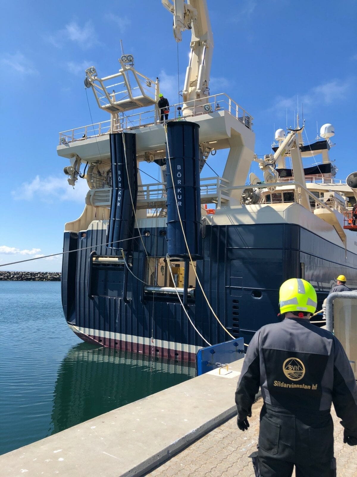 Icelandic trawler Börkur with new Vónin Twister trawl doors