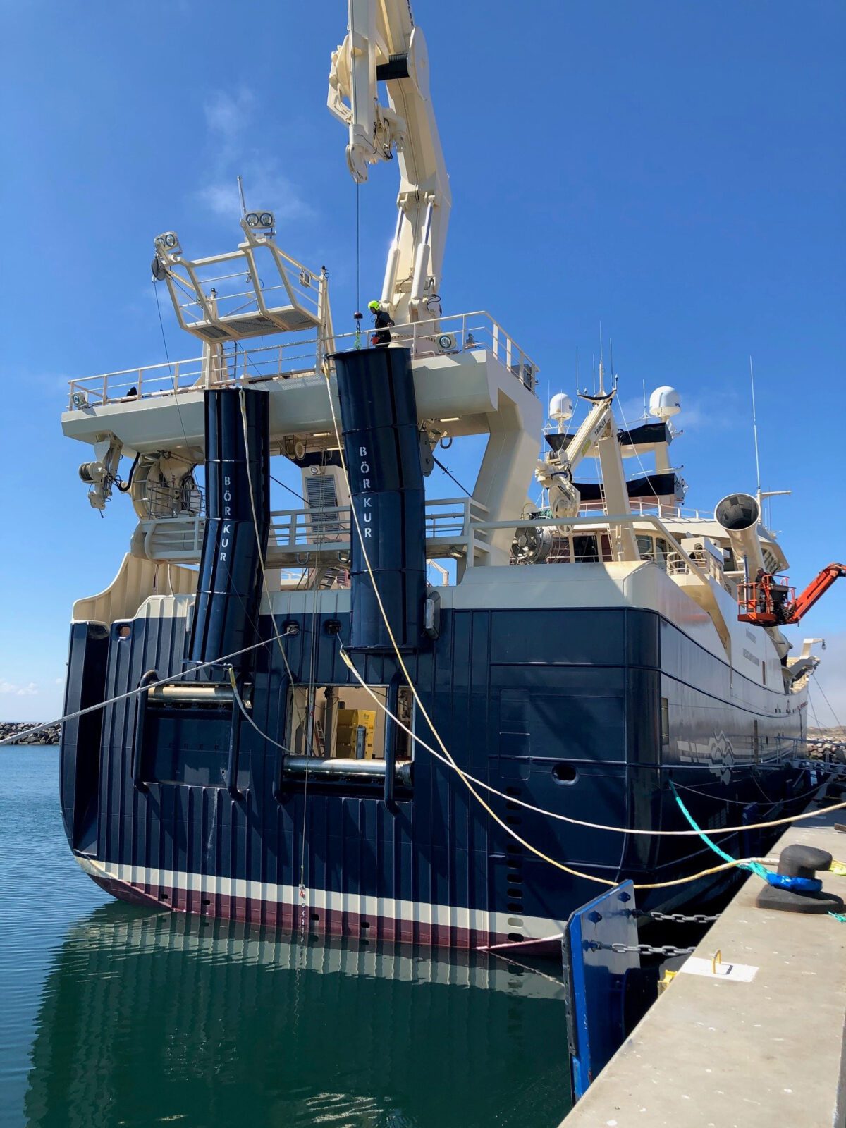 The twister trawl doors on the Icelandic trawler “börkur”